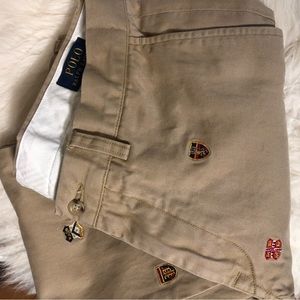 POLO Ralph Lauren Men's Slim Fit Crest Embroidered Chino Pants Khaki 31Wx30L